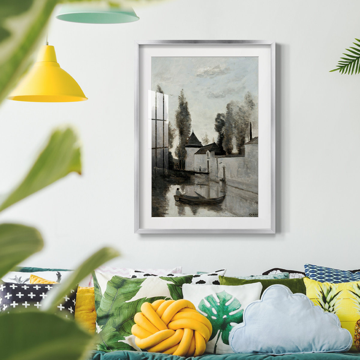 Winston Porter Vintage Landscape CXCI -Framed Print | Wayfair